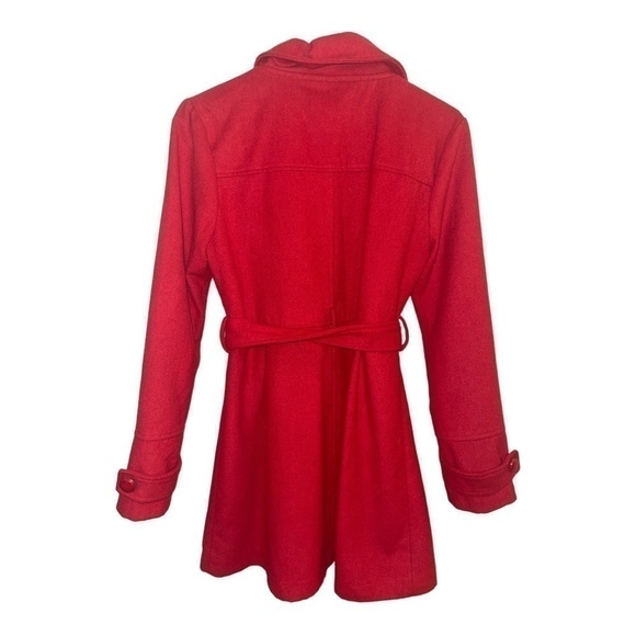 𝅺EMMELEE RED PEACOAT SIZE MEDIUM - Picture 2 of 2